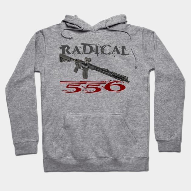 AR15 Rifle Radical 556 Hoodie by Aim For The Face